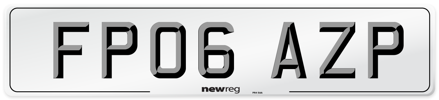 FP06 AZP Number Plate from New Reg